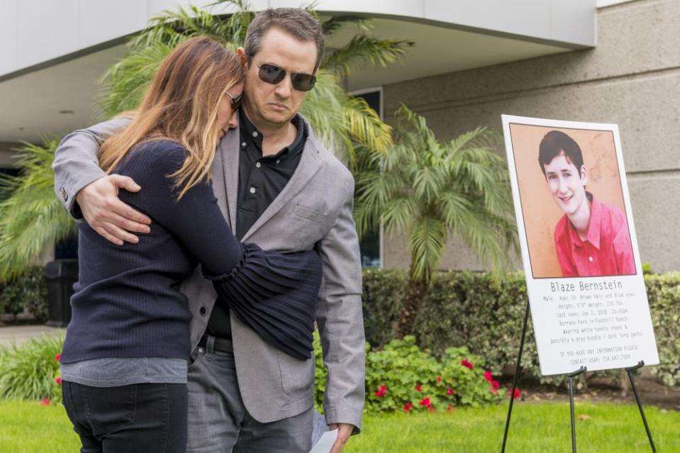 The parents of Blaze Bernstein, Jeanne Pepper and Gideon Bernstein.