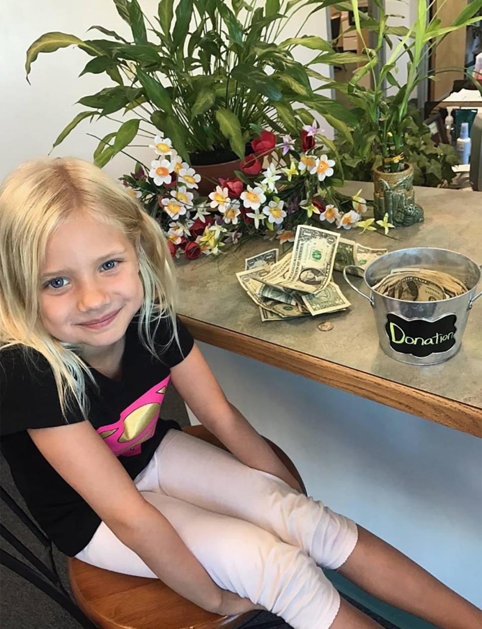 <div class="inline-image__caption"><p>Amiah Van Hill with the proceeds from her "Lemonade for Lunch" stand.</p></div> <div class="inline-image__credit">Courtesy of Van Hill Family</div>