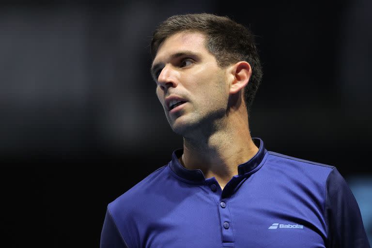 El tenista argentino Federico Delbonis, eliminado en la primera ronda del Masters 1000 de París-Bercy.