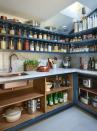 <p>Kitchen pantry goals! We love the organised display of rice, pasta and flour on the top shelf. </p><p>'Kitchen pantries are becoming more and more important, with healthy living vital to our everyday life and organisation crucial to keeping our minds clear,' says Ella Jade, Co-founder of <a href="https://www.roobba.com/" rel="nofollow noopener" target="_blank" data-ylk="slk:ROOBBA;elm:context_link;itc:0;sec:content-canvas" class="link ">ROOBBA</a>. 'Colour co-ordination and category co-ordination are the perfect way to design your pantry. Use parallel lines to stack your shelves, and organise using colour, category and also height to create the most beautifully designed pantry.'</p><p>• See more from <a href="https://roundhousedesign.com/" rel="nofollow noopener" target="_blank" data-ylk="slk:Roundhouse Design;elm:context_link;itc:0;sec:content-canvas" class="link ">Roundhouse Design</a></p>