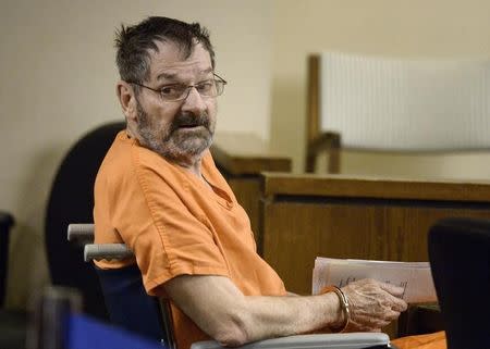 Frazier Glenn Cross Jr, also known as Glenn Miller, sits in a Johnson County courtroom for a scheduling session in Olathe, Kansas April 24, 2014. REUTERS/John Sleezer/The Kansas City Star/Pool