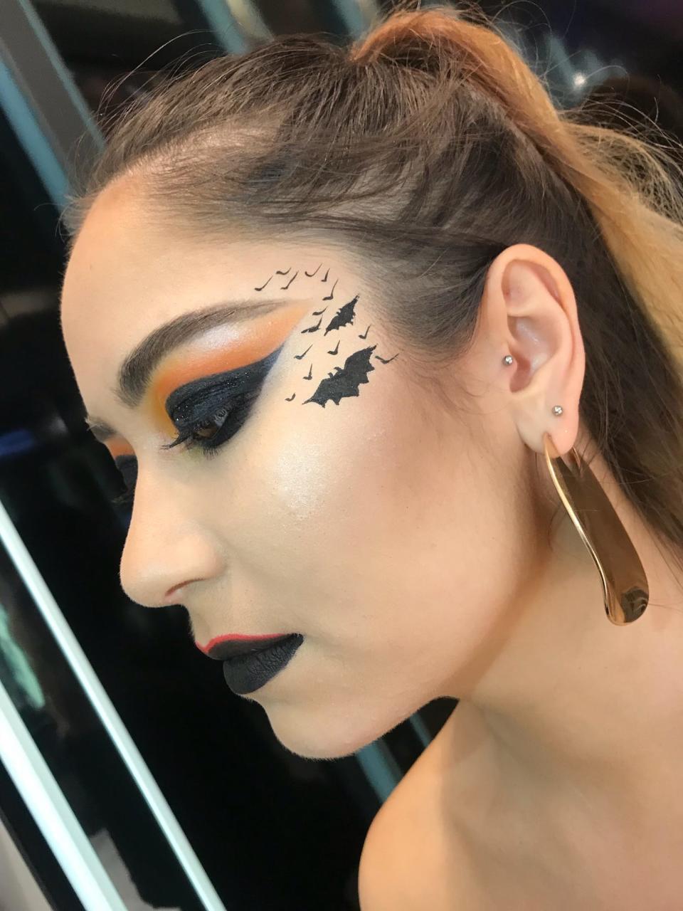 Emily Mulgrew Bat Makeup