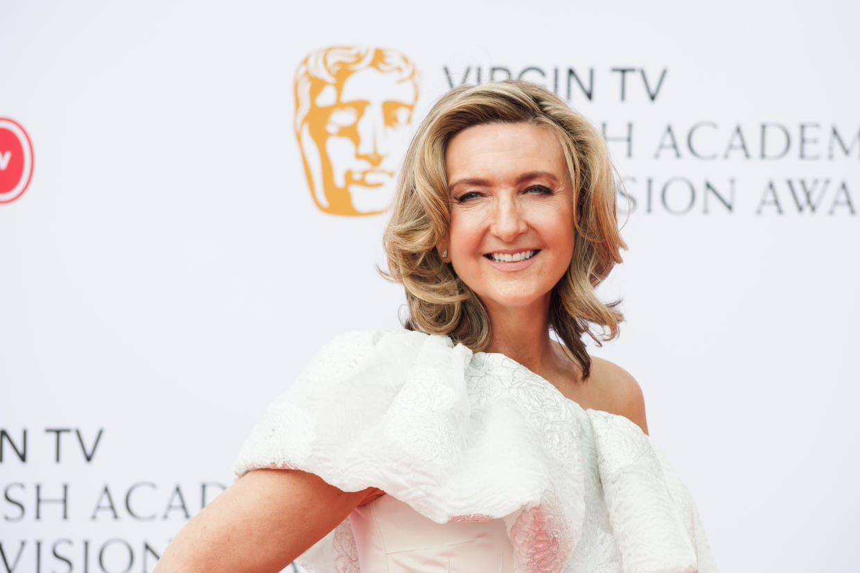 LONDON, UNITED KINGDOM - MAY 13: Victoria Derbyshire attends the Virgin TV British Academy Television Awards ceremony at the Royal Festival Hall on May 13, 2018 in London, United Kingdom. (Photo credit should read Wiktor Szymanowicz / Barcroft Media via Getty Images)