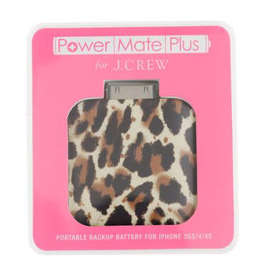 "Printed backup battery for iPhone: Again, it's a nice thing to have. Might as well do it in animal print." -Christina Anderson, Fashion Editor, HuffPost Style  <a href="http://www.jcrew.com/womens_category/accessories/techaccessories/PRDOVR~52202/52202.jsp?TCode=GGBS00006&sisearchengine=197&siproduct=52202&origin=pla&cagpspn=pla">Jcrew.com</a>