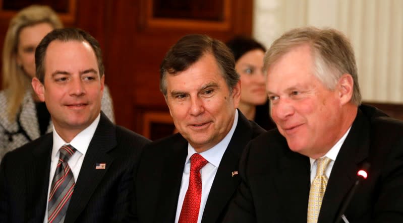 FILE PHOTO: Trump hosts a meeting with manufacturing CEOs at the White House in Washington