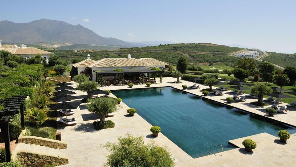 The swimming pool at Finca Cortesin