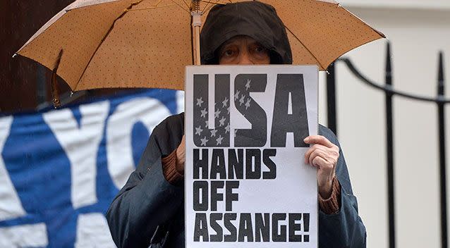 Assange supporters have protested his innocence. Source: AAP