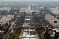 <p>JAN. 20, 2017 – Attendees partake in the inauguration ceremonies to swear in Donald Trump as the 45th president of the United States at the U.S. Capitol in Washington, U.S. (Photo: Lucas Jackson/Reuters) </p>