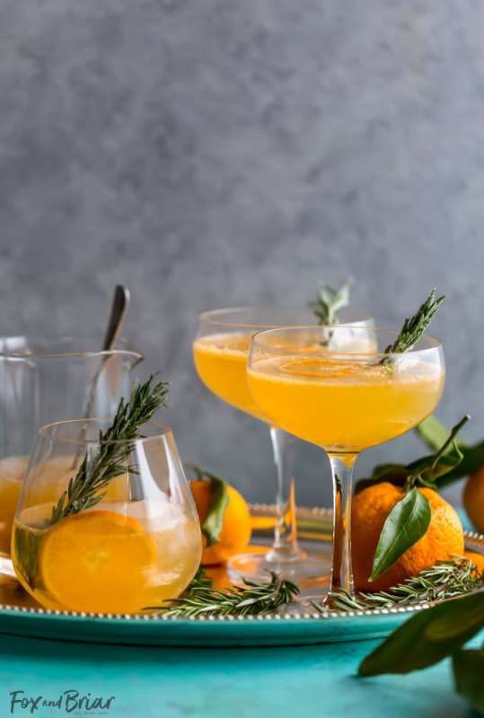 <p>Fox and Briar</p><p>Rosemary-juniper syrup, freshly squeezed clementine juice and sparkling water make a fresh and not-too-sweet winter mocktail.</p><p><strong>Get the recipe: <a href="https://www.foxandbriar.com/rosemary-clementine-sparkler-mocktail/" rel="nofollow noopener" target="_blank" data-ylk="slk:Rosemary Clementine Sparkler Mocktail;elm:context_link;itc:0;sec:content-canvas" class="link rapid-noclick-resp">Rosemary Clementine Sparkler Mocktail</a></strong></p>