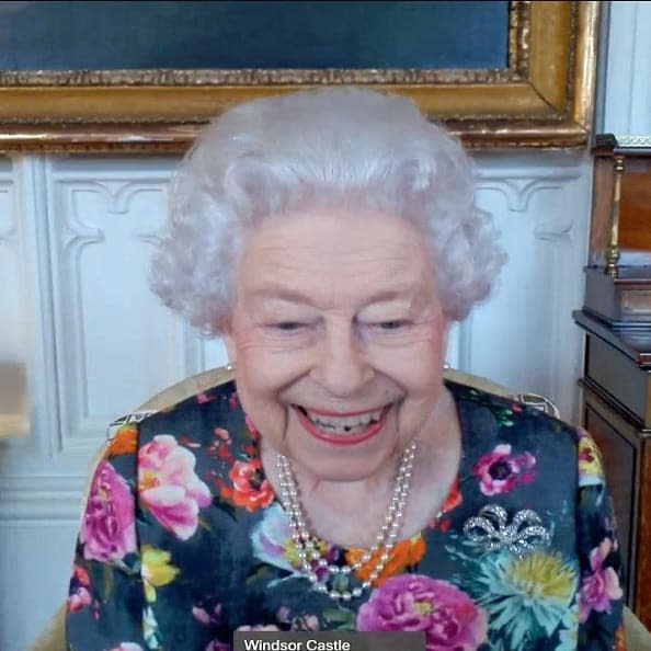 <div class="inline-image__caption"><p>Queen Elizabeth II on Zoom, 2021 </p></div> <div class="inline-image__credit">Buckingham Palace via Getty Images</div>