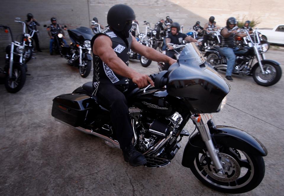 Members of the Mongols Motorcycle Club in Australia are pictured in this 2014 file photo.