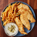 <p>This air fryer fish is the perfect substitute. It is every bit as crunchy and the fish stays perfectly flaky. Skipping the frying means no unnecessary oil and it takes less time! </p><p>Get the <a href="https://www.delish.com/uk/cooking/recipes/a30790141/air-fryer-fish-recipe/" rel="nofollow noopener" target="_blank" data-ylk="slk:Air Fryer Fish;elm:context_link;itc:0;sec:content-canvas" class="link ">Air Fryer Fish</a> recipe.</p>