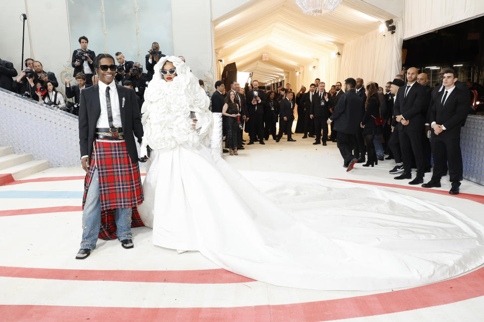 met gala 2023 red carpet rihanna a$ap rocky