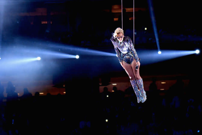 Lady Gaga performs during the Pepsi Zero Sugar Super Bowl LI Halftime Show