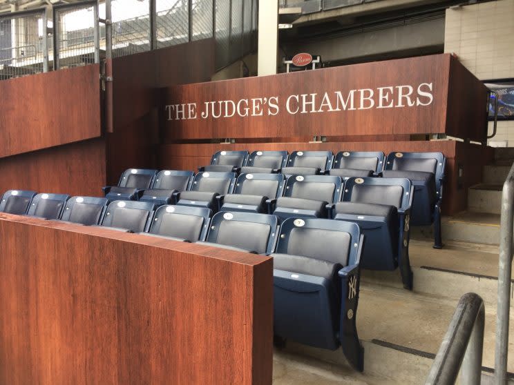 Aaron Judge gets 'Judge's Chambers' cheering section at Yankee Stadium