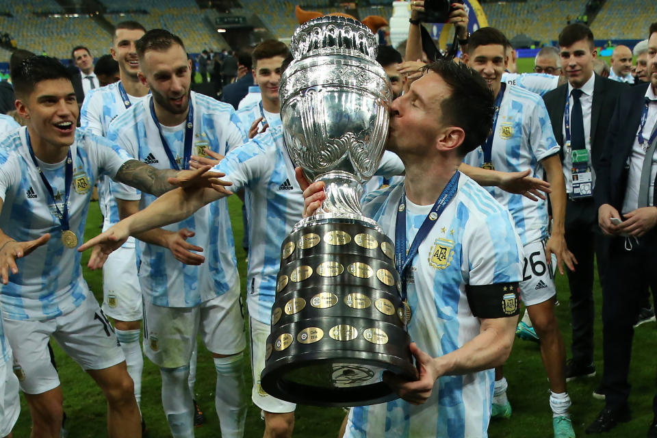 Lionel Messi gewinnt mit Argentinien die Copa America und holt sich damit seinen ersten großen Titel mit der Nationalmannschaft.(Bild: Getty Images)