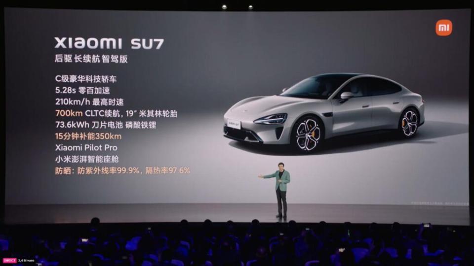 Version d'entrée de gamme de la SU7 // Source : Live Xiaomi