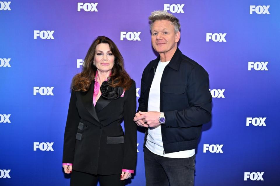 Lisa Vanderpump and Gordon Ramsay at the 2024 Fox Upfront in New York City on May 13. Getty Images