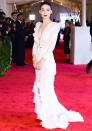 Met Ball 2013: Rooney Mara wore her Givenchy Couture gown with plum lips.