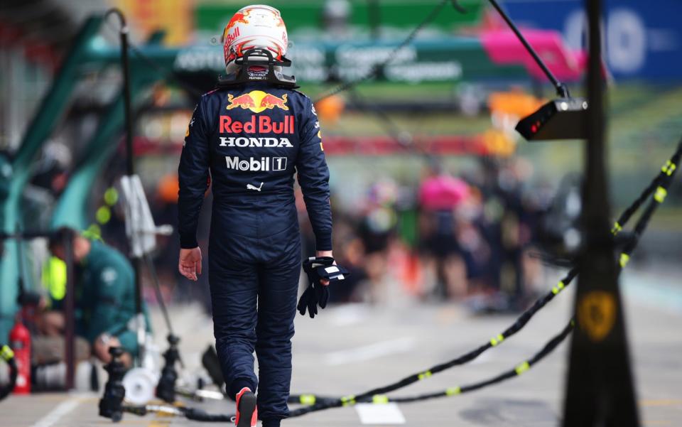 Max Verstappen of Netherlands and Red Bull Racing walks in the Pitlane after stopping on track during practice ahead of the F1 Grand Prix of Emilia Romagna at Autodromo Enzo e Dino Ferrari on April 16, 2021 in Imola, Italy - Peter Fox /Getty Images Europe 