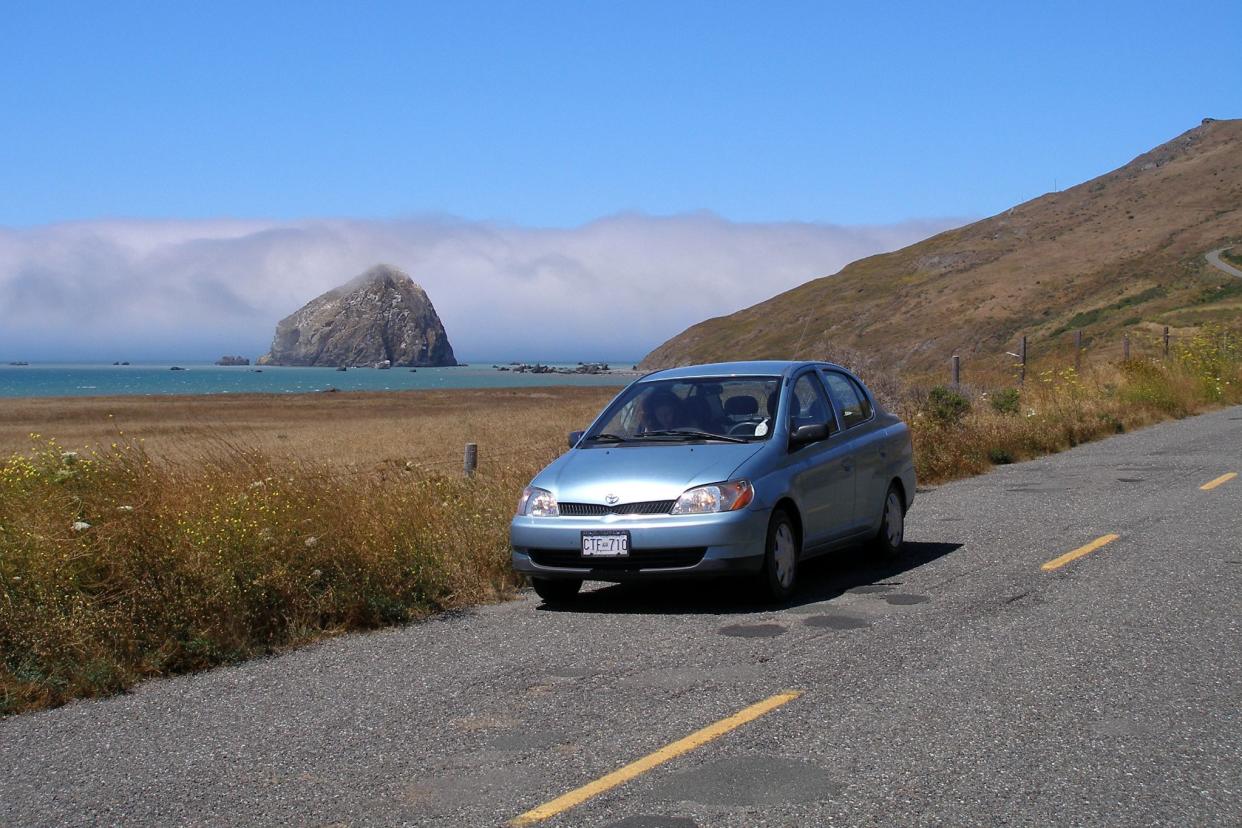 toyota echo on cape mendocino road