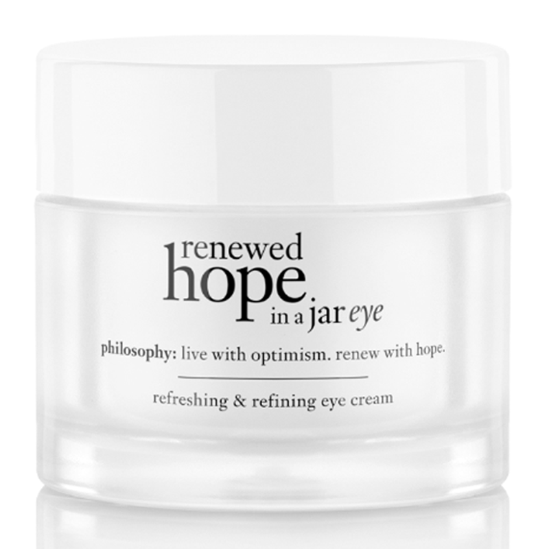 <p>While the results from this cream aren’t as instant as some of the others, there’s no denying how soothing it is. Plus, the texture is lovely and it smells divine. </p><p><a href="http://www.feelunique.com/p/Philosophyrenewed-hope-in-a-jar-eye-15ml?option=65977&gclid=CNXOjZLTjM8CFQVuGwod8xgNbg&gclsrc=aw.ds" rel="nofollow noopener" target="_blank" data-ylk="slk:Buy it here.;elm:context_link;itc:0;sec:content-canvas" class="link ">Buy it here. </a></p>