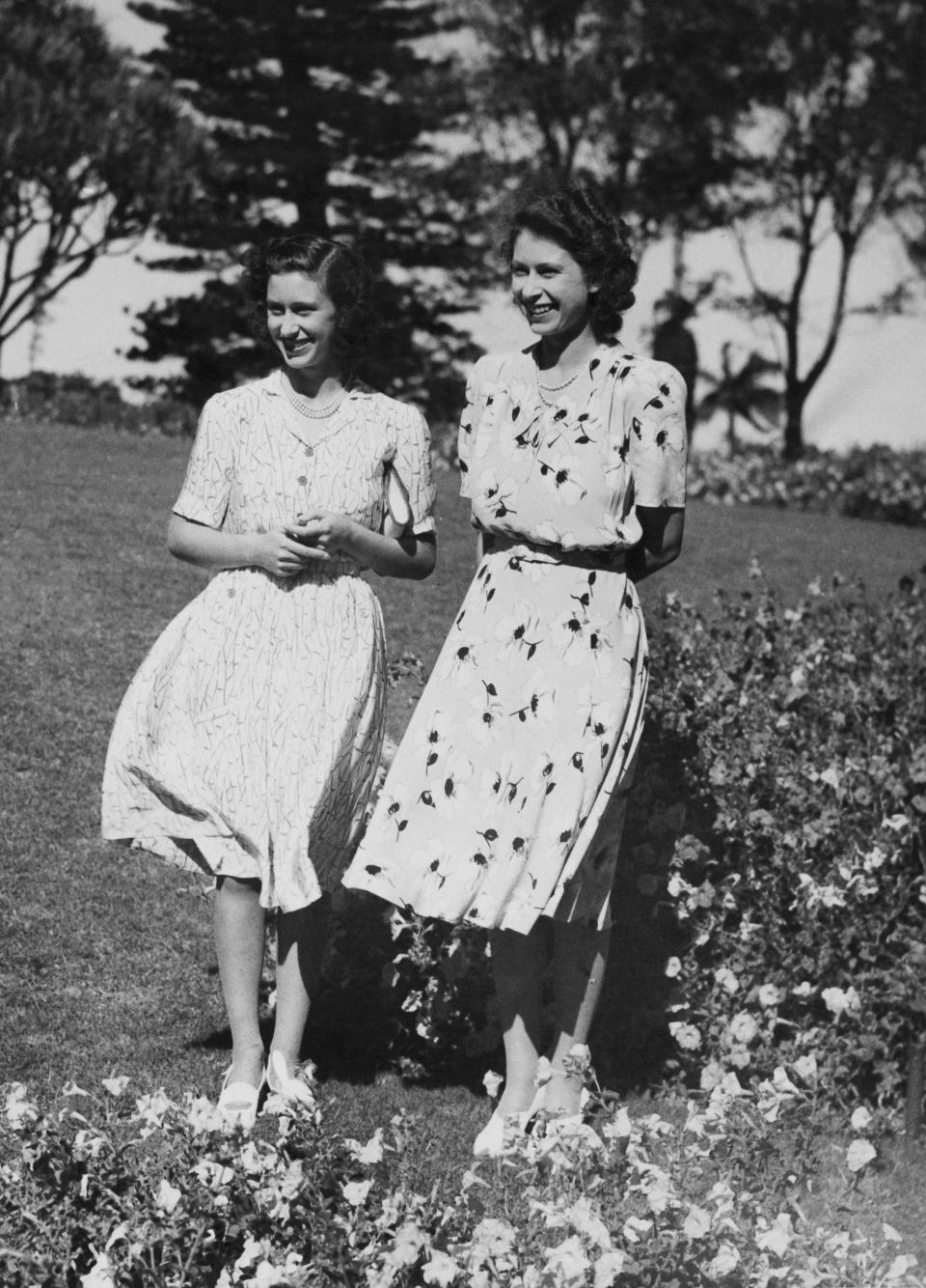 Queen Elizabeth and princess margaret in South Africa 