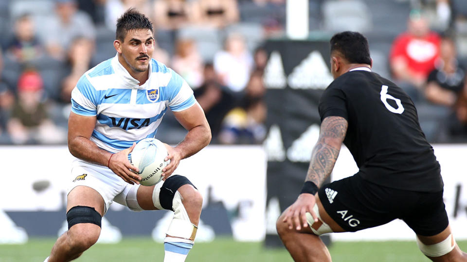 Pablo Matera is seen here in action for Argentina against the All Blacks