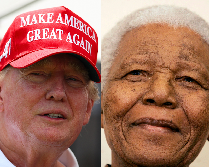 Former U.S. President Donald Trump (Left), Former South African President Nelson (Right) - Photo: Mark Wilson (Getty Images)