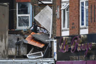 The scene of a suspected gas explosion on King Street in Ealing, west London. Rescuers are involved in a "complex" search for anyone who may still be inside the collapsed building. (Photo by Dominic Lipinski/PA Images via Getty Images)