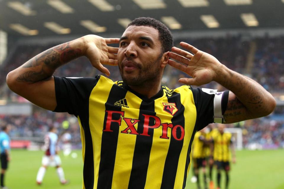 Troy Deeney on target for Watford's second. (Getty Images)