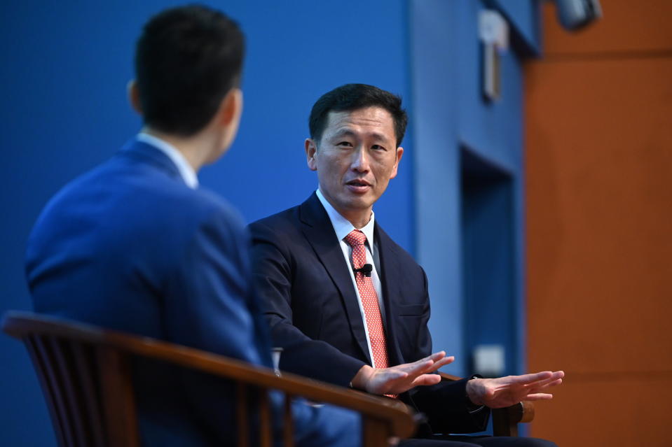 Health Minister Ong Ye Kung addresses the Singapore Perspectives 2022 forum on Thursday, 13 January 2022 (PHOTO: Jacky Ho/Institute of Policy Studies)