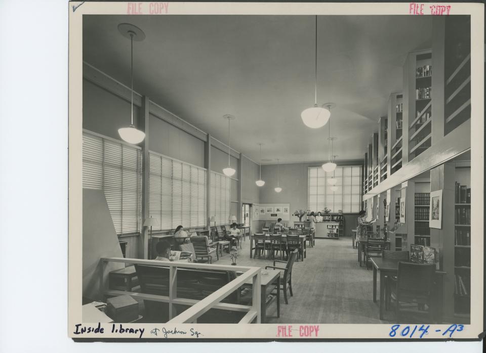 Interior or the first library on Kentucky Avenue.