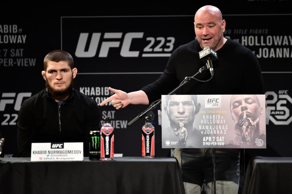 Dana White (right) is contemplating changes