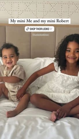 <p>Khloe Kardashian/Instagram</p> Khloé Kardashian shares cute photo of her kids Tatum and True.