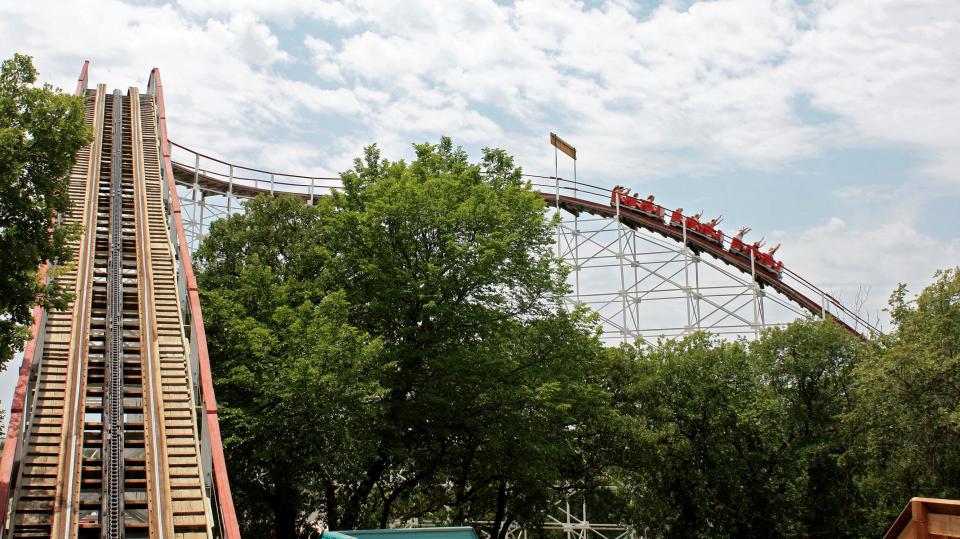 Frontier City's Wildcat rollercoaster is pictured in Oklahoma City. Photo Provided