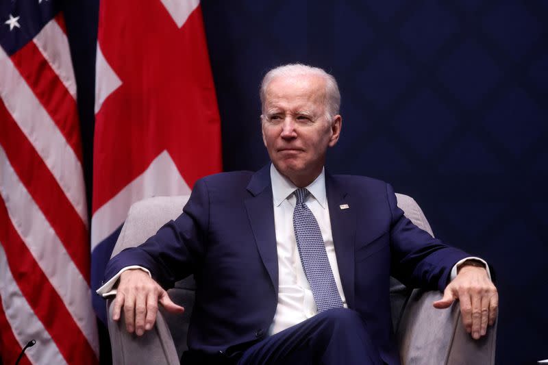 U.S. President Biden participates in a bilateral meeting with British PM Sunak, in San Diego