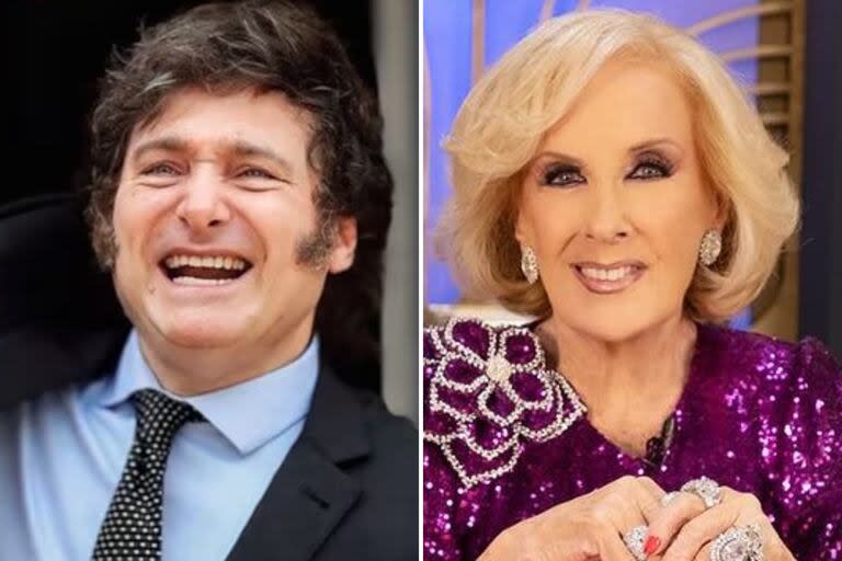 El presidente Javier Milei y la conductora Mirtha Legrand