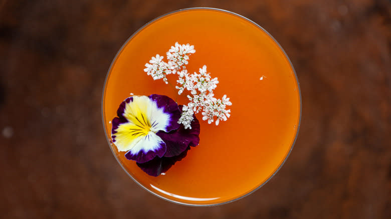 Non-alcoholic orange cocktail