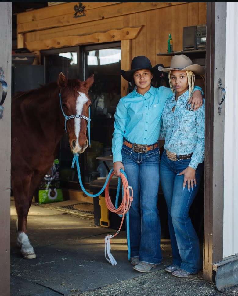The rodeo sister duo of Savannah (left) and Aleeyah Roberts started riding horses before they could walk. (Sam Churchill)