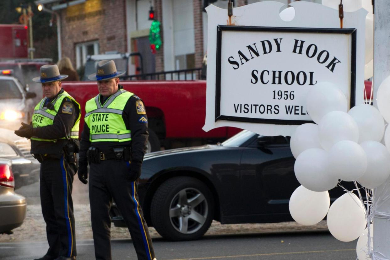 Officers at the school, in 2012: AFP/Getty Images