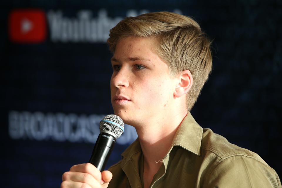 Robert Irwin, pictured in 2019, took to social media over the weekend to reveal that a new species of snail has been named for him. The new species was discovered in South Queensland, Austrlalia.