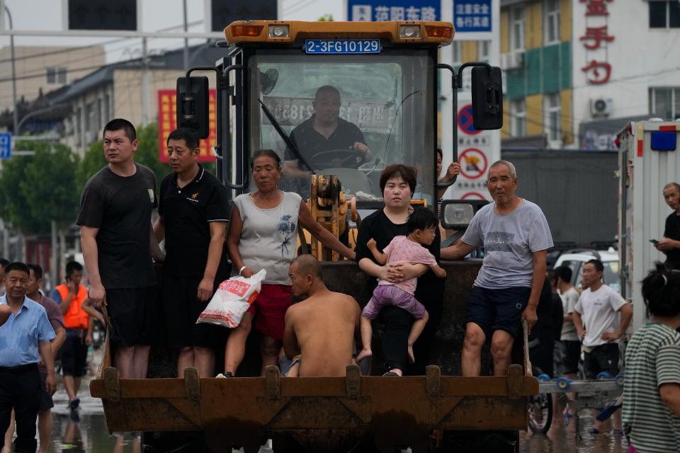 2023年8月2日，中國河北涿州災情。美聯社