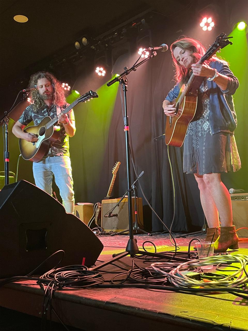 Johnny and Beth Veres of Electric Blue Yonder perform during their recent tour in Columbus, Ohio. They perform at Legacy at the Riverfront on Sept. 9, 2023.
