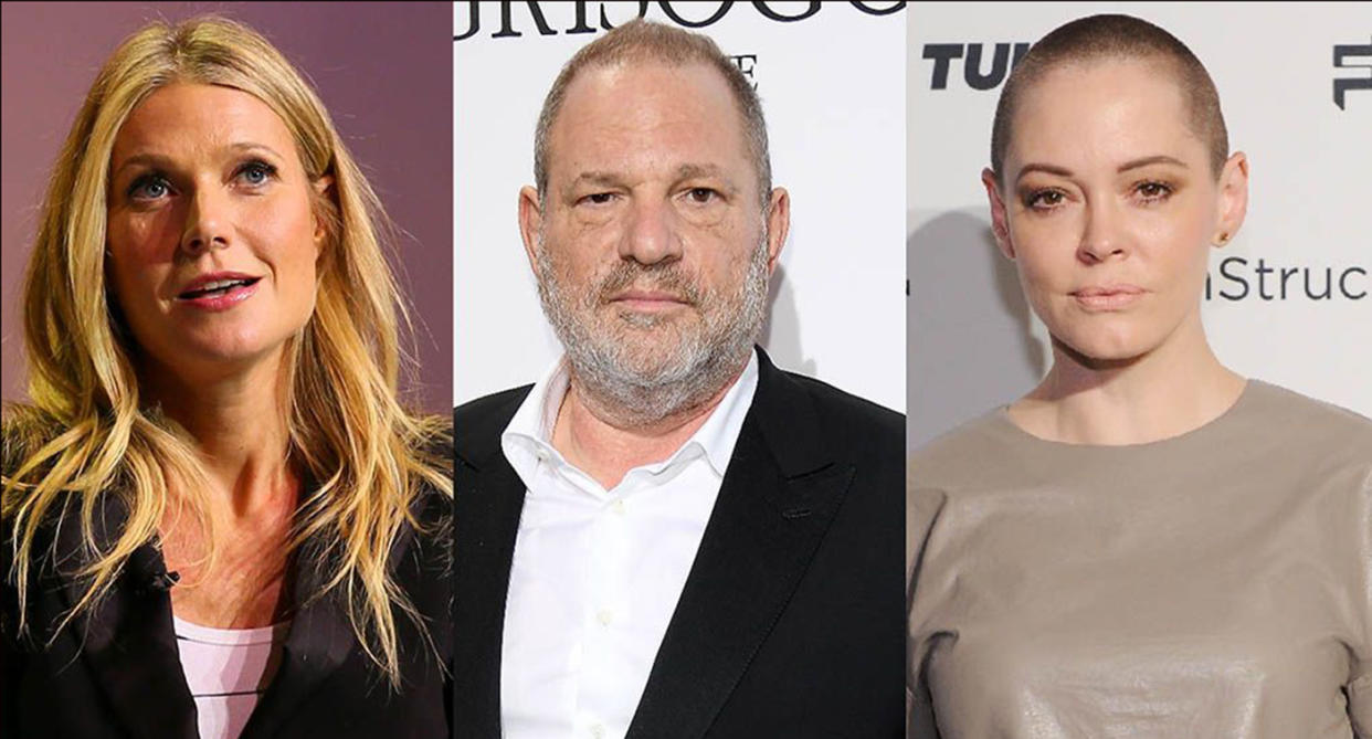 Gwyneth Paltrow, left, and Rose McGowan are just two of the many women who have accused Harvey Weinstein of sexual misconduct. (Photos: Getty Images)