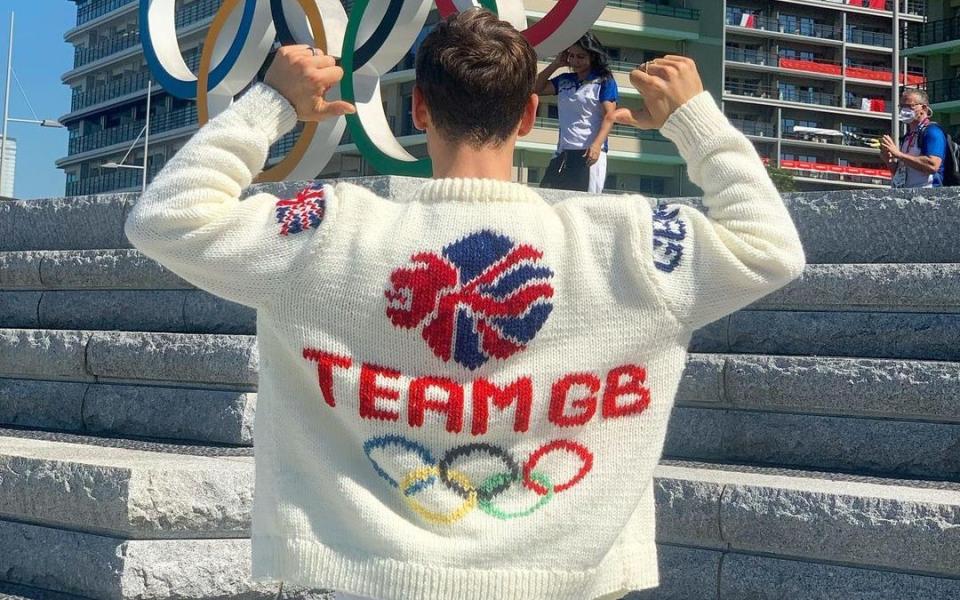 Tom Daley reveals Team GB Olympics cardigan  - INSTAGRAM