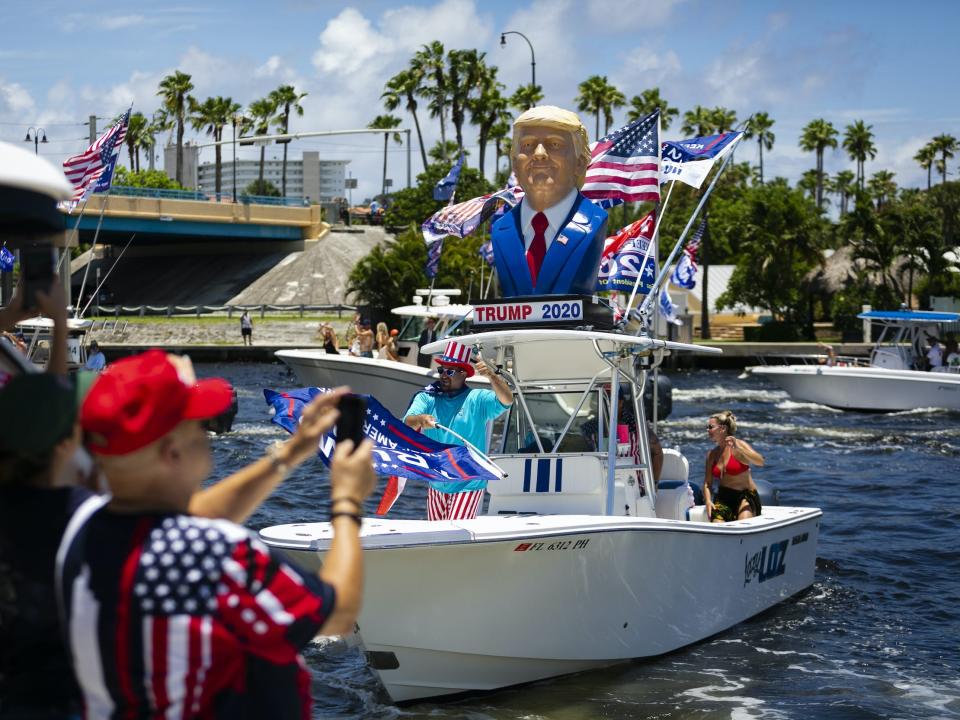 trump supporter boat