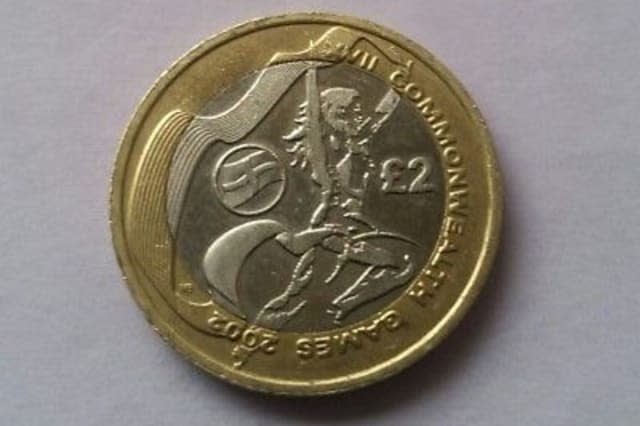 The England Commonwealth Games £2 coin