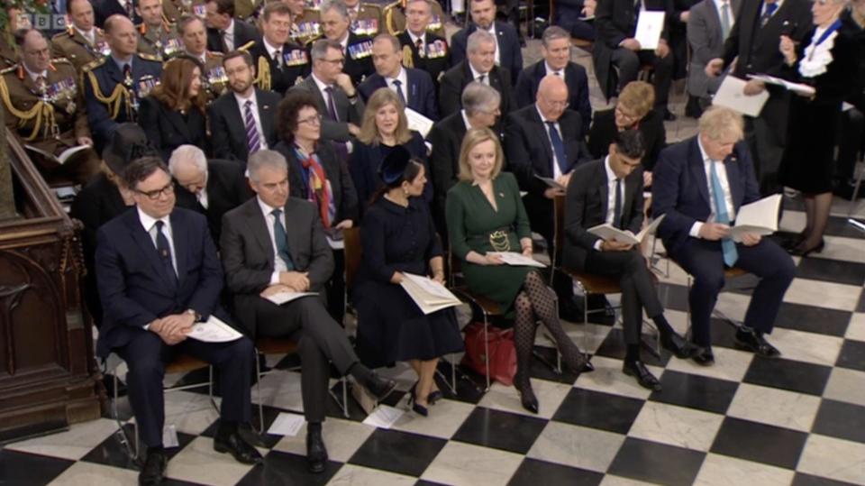 Attendees at the memorial service for Prince Philip.