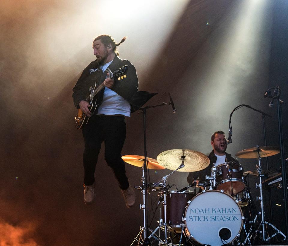 Noah Kahan performs on the T-Mobile stage during Austin City Limits weekend two, day two on Saturday, Oct. 14, 2023.